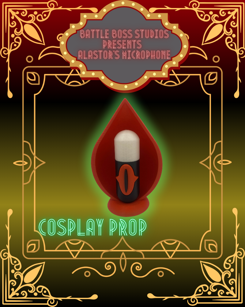 Green Glow Hazbin Hotel Alastor Cosplay Mic