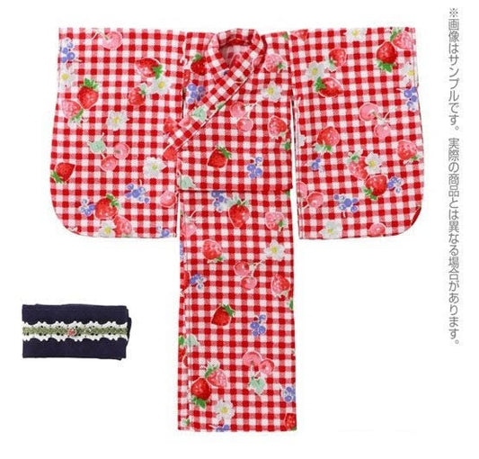 Azone Pureneemo 1/6 PNS Yukata Set -Strawberry and Maiden- (Red Gingham Check)