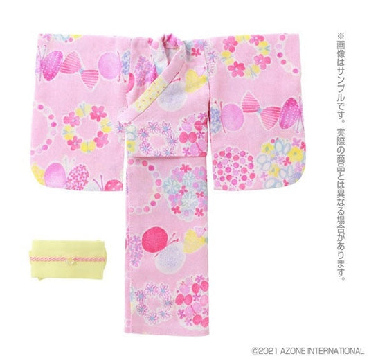 Azone Pureneemo 1/6 PNS Yukata Set -Flowers and Ribbons- (Pink x Lemon Yellow)