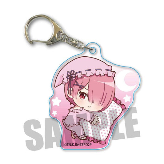 Re:Zero Gyugyutto Acrylic Key Ring Good Night Ver. Ram