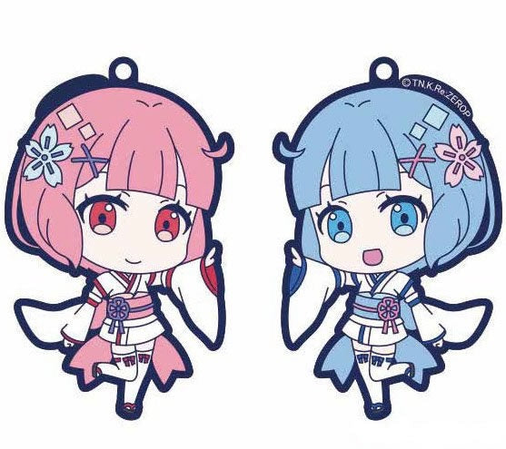 Re:Zero Rem & Ram Double-Sided Rubber Strap Children ver. - Groove Garage Chibikko
