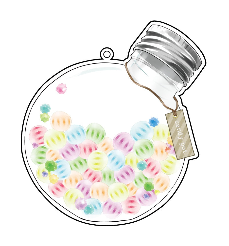 Acrylic Make Up Cover Candy Pot