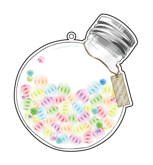 Acrylic Make Up Cover Candy Pot